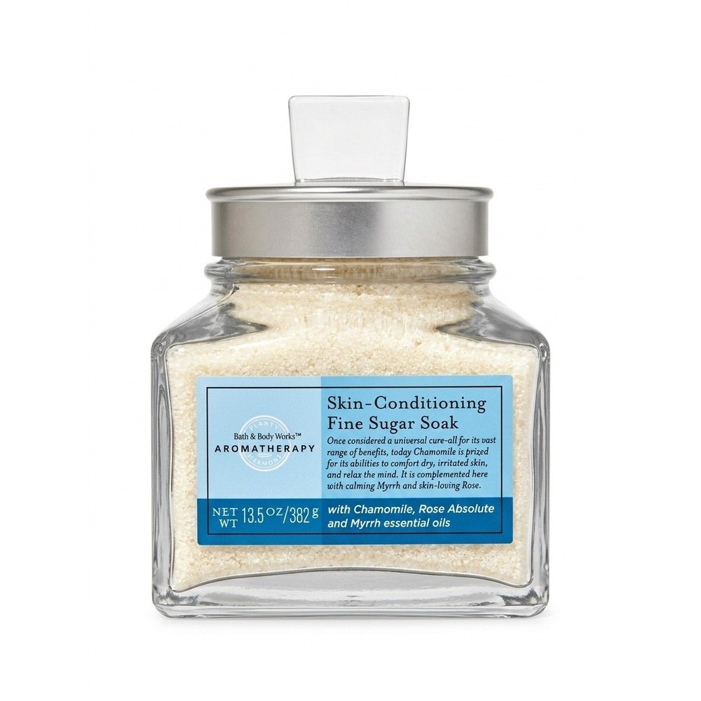 Bath & Body Works Aromatherapy Fine Sugar Soak Chamomile Rose Myrrh Jar NWT